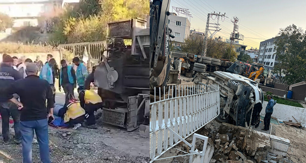 Direksiyon hakimiyetini kaybedip araçları biçti!