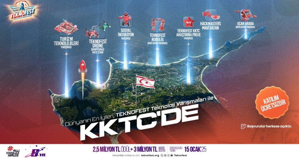 TEKNOFEST KKTC 2025 Teknoloji Yarışmaları için başvurular başladı
