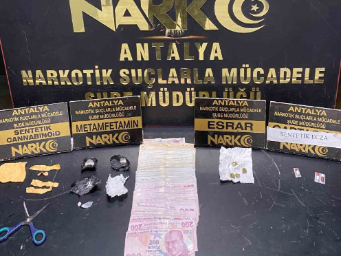 Antalya’da uyuşturucu operasyonu: Çok sayıda uyuşturucu madde ele geçirildi