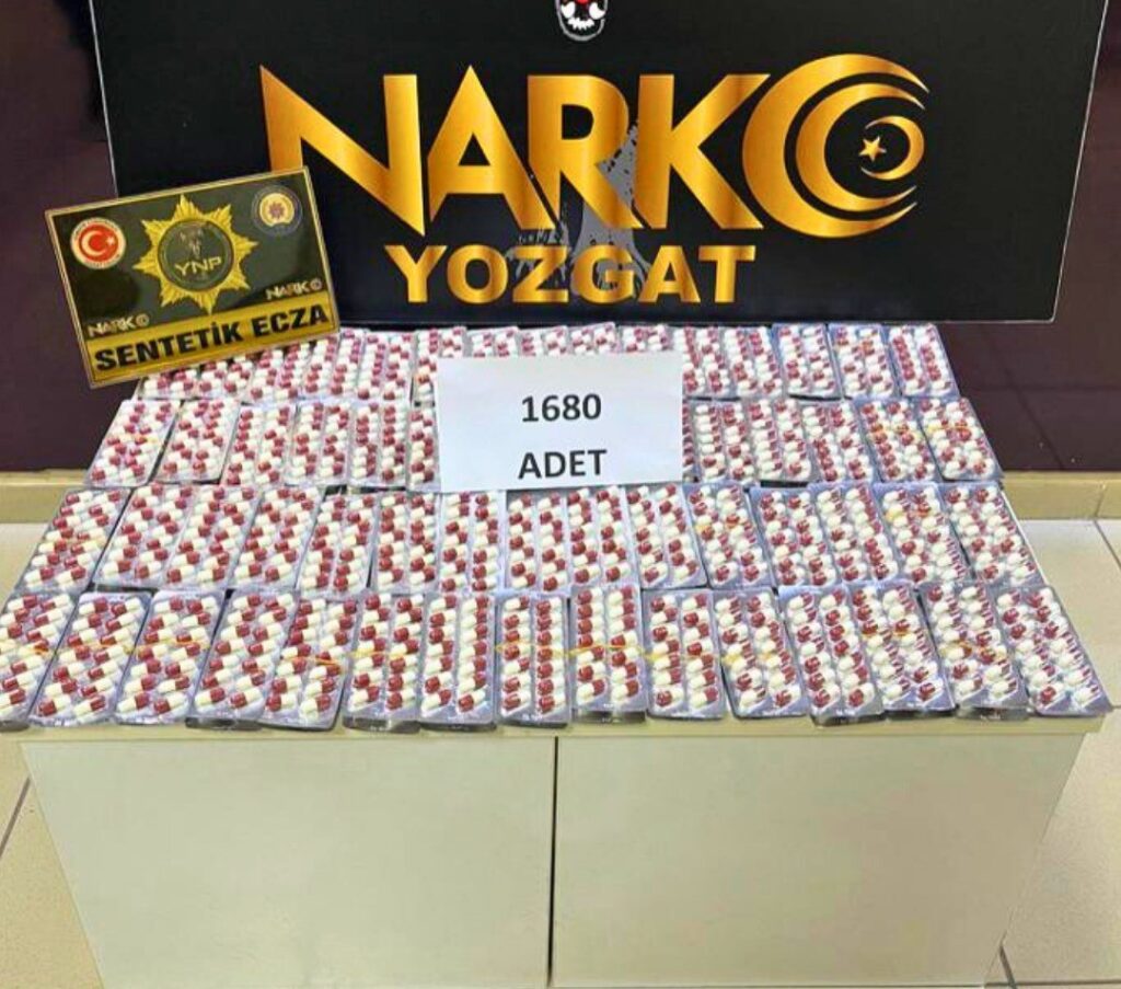 Yozgat’ta şüpheli şahıstan bin 680 uyuşturucu hap ele geçirildi