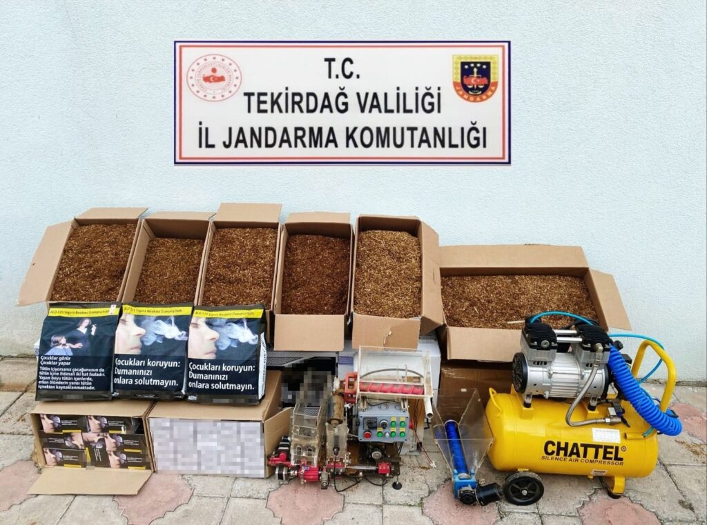 Tekirdağ’da  tütün ve makarona yönelik operasyon düzenlendi