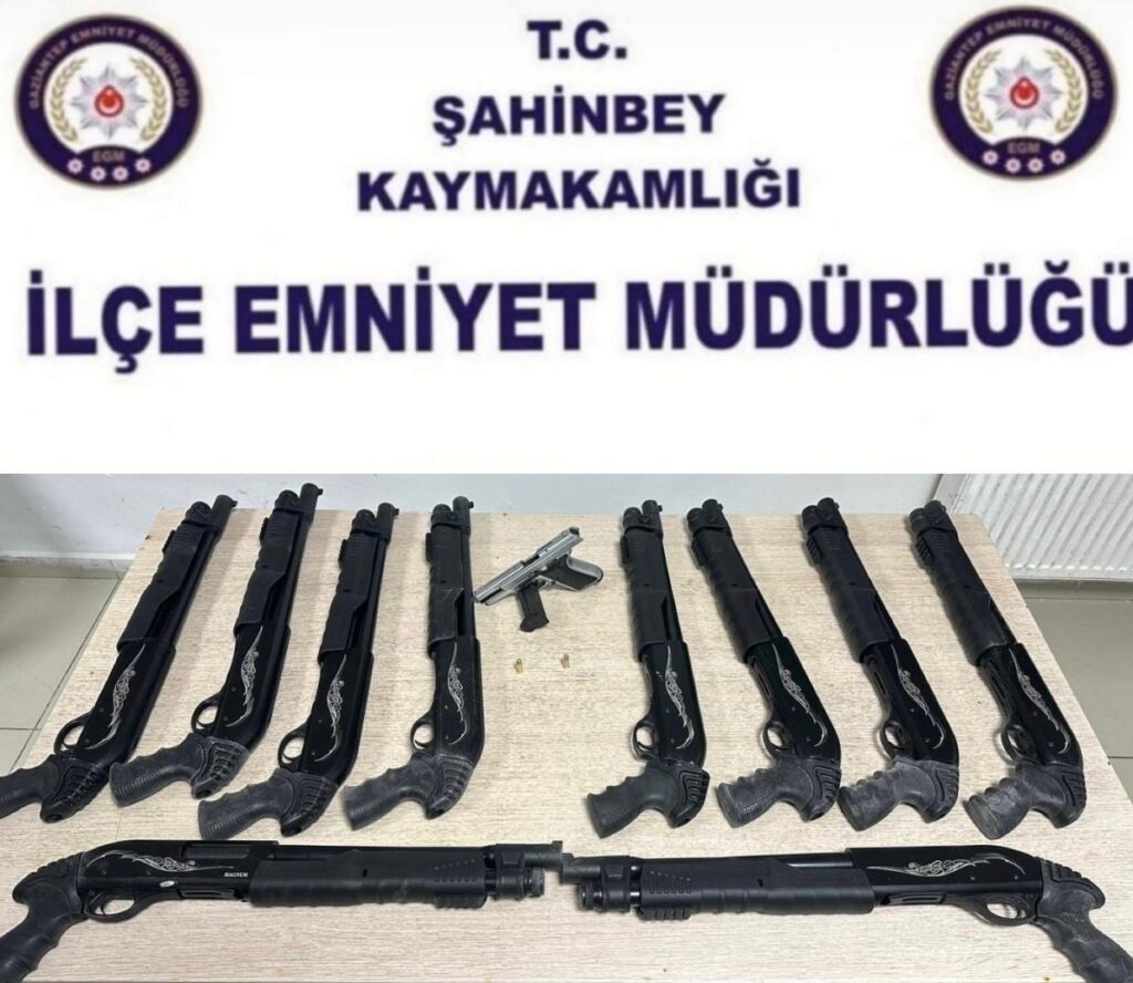Gaziantep’te 13 silah ele geçirildi
