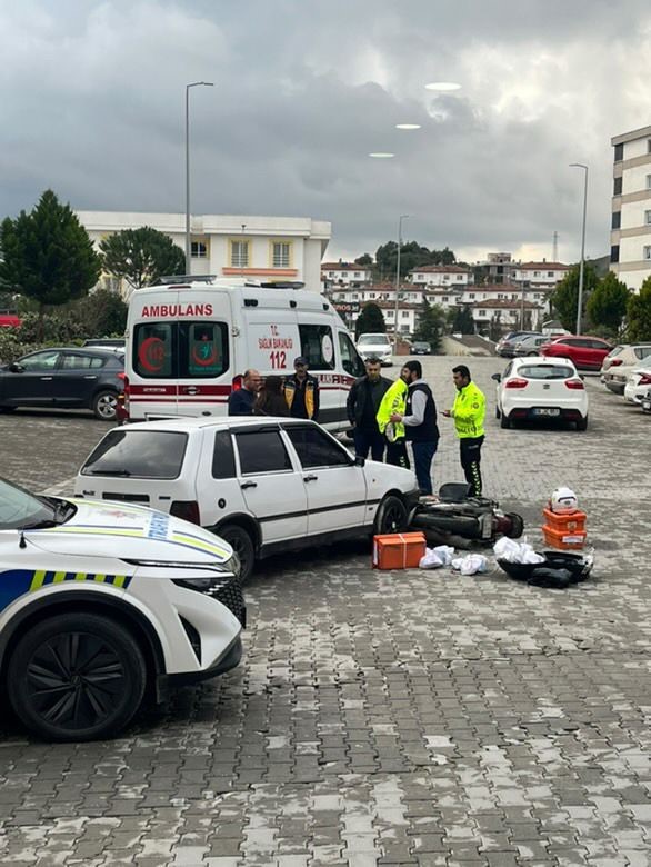 Söke’de otomobil ile motosiklet çarpıştı: 1 yaralı!