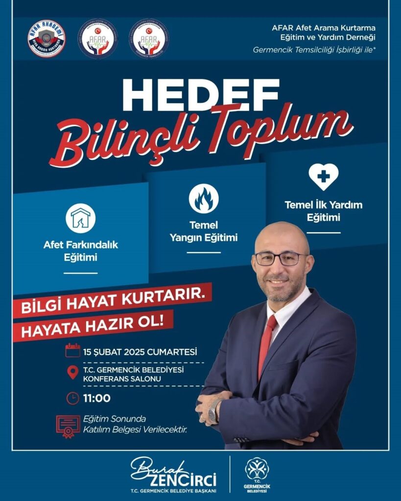 Germencik Belediyesi afetlere hazırlık amacıyla eğitim programı düzenliyor