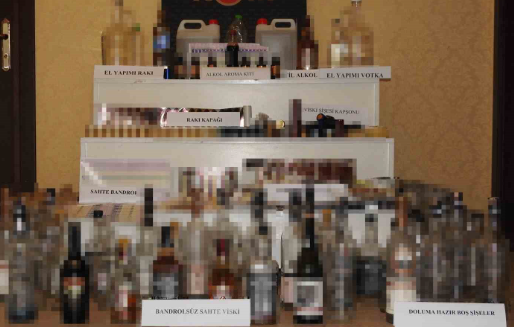 Osmaniye’de kaçak alkol operasyonunda 3 tutuklama