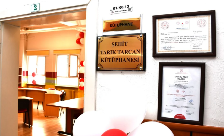 Şehit Piyade Er Tarık Tarcan’ın hatırası Ahmet Sezer ortaokulunda yaşatılacak