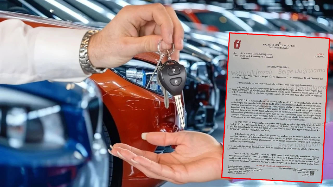 ÖTV muafiyetinde yeni dönem: “Yüzde 90’ın altı raporlar için işlemler durduruldu”