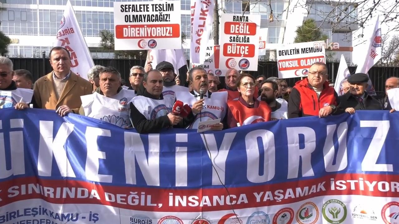 Kamu emekçilerinden TÜİK önünde basın açıklaması çağrısı 