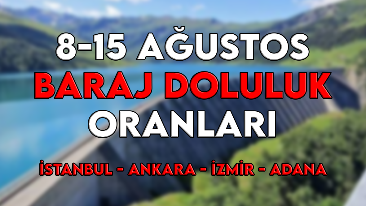 Büyükşehirlerin barajlarında son durum: Ankara, İstanbul, İzmir ve Adana’da doluluk oranları